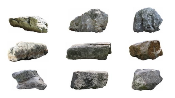 9种石头园林石景观石观赏石头假山石天然石头5258831免抠图片素材