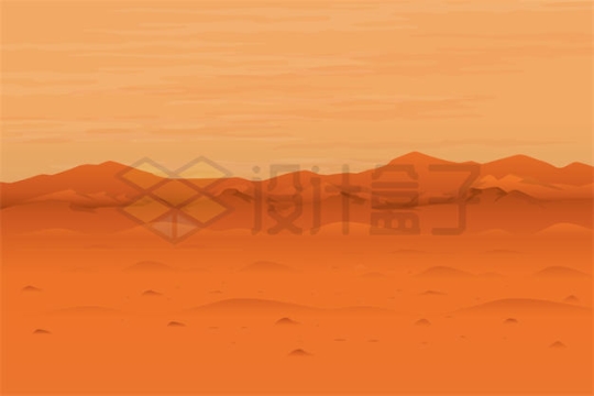 扁平化风格火星地面风景红色背景2208227矢量图片免抠素材下载
