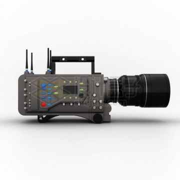 一台电视台专业摄像机侧面图3D模型6386039PSD免抠图片素材