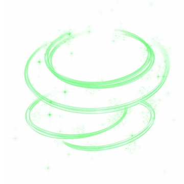 绿色光线炫光效果圆圈装饰6515485免抠图片素材