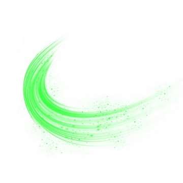 绿色光线炫光效果弯曲装饰1425847免抠图片素材