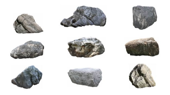 9款石头园林石景观石观赏石头假山石天然石头2822508免抠图片素材