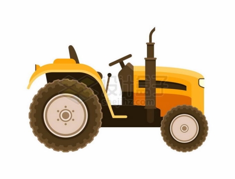 一辆黄色的农用拖拉机头1214504矢量图片免抠素材