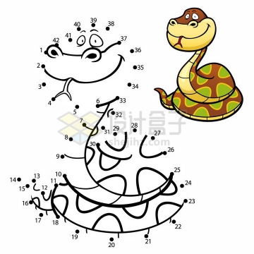 儿童绘画游戏画一条蛇png图片免抠素材