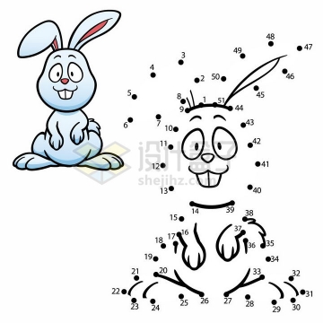 儿童绘画游戏画一只兔子png图片免抠素材