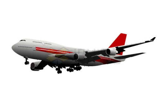 一架准备降落的波音747大型客机飞机4160639矢量图片免抠素材