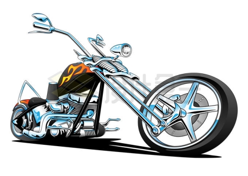 漫画中的卡通摩托车肌肉车5929906矢量图片免抠素材