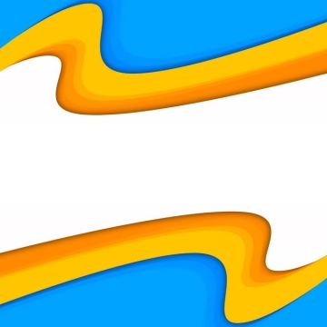 蓝色橙色黄色曲线装饰效果6216293免抠图片素材