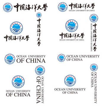 中国海洋大学校徽LOGO图案AI矢量图+PNG免抠图片素材