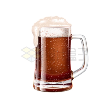 玻璃杯中啤酒冒着泡沫5548778矢量图片免抠素材
