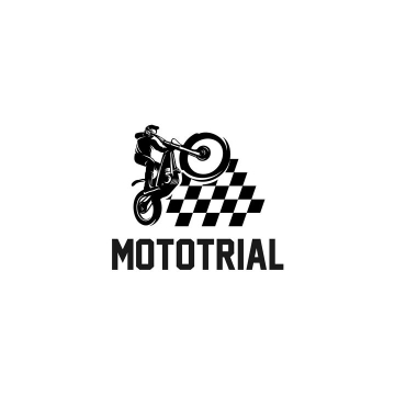 黑色摩托车选手logo设计方案图片免抠素材