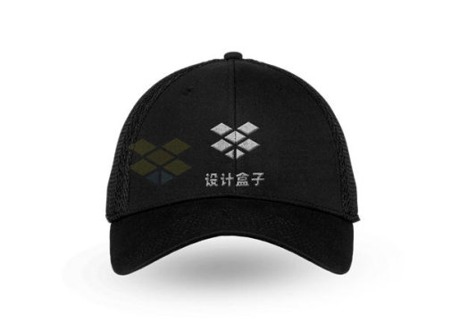 黑色的帽子棒球帽鸭舌帽品牌logo样机正面图6740200PSD免抠图片素材