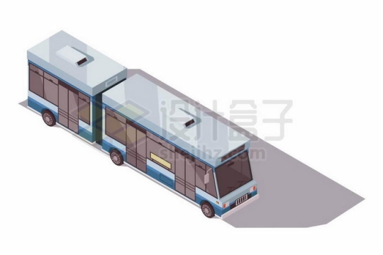 2.5D风格的铰接公交车3833566矢量图片免抠素材
