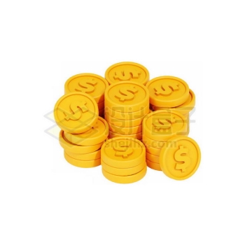 一大堆金币钱币硬币3D模型2846703免抠图片素材