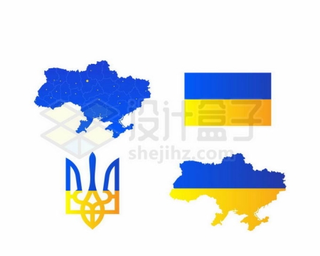 乌克兰地图国旗国徽8127471矢量图片免抠素材
